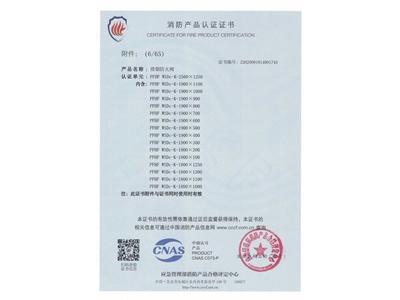 排煙防火閥3C證書  2500x1250-7